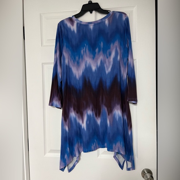 LOGO by Lori Goldstein Blue and Purple Tunic - Picture 8 of 10